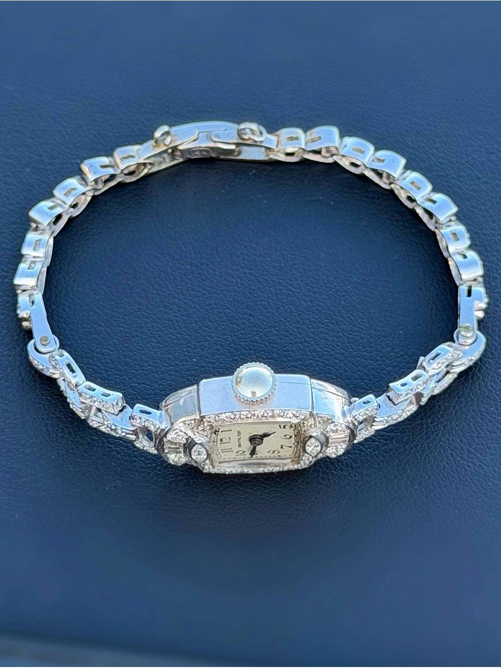 Art Deco Vintage Hamilton Platinum & 14k white gold 1.25CTW Natural Diamond - Picture 8 of 13
